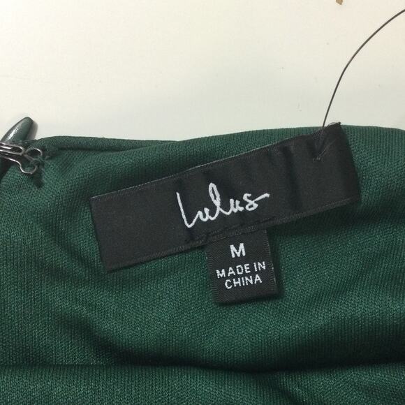 LULU'S SZ M Valhalla Forest Green Sequin Mermaid Lace-Up Maxi Dress NWT 0B5 - Picture 8 of 11